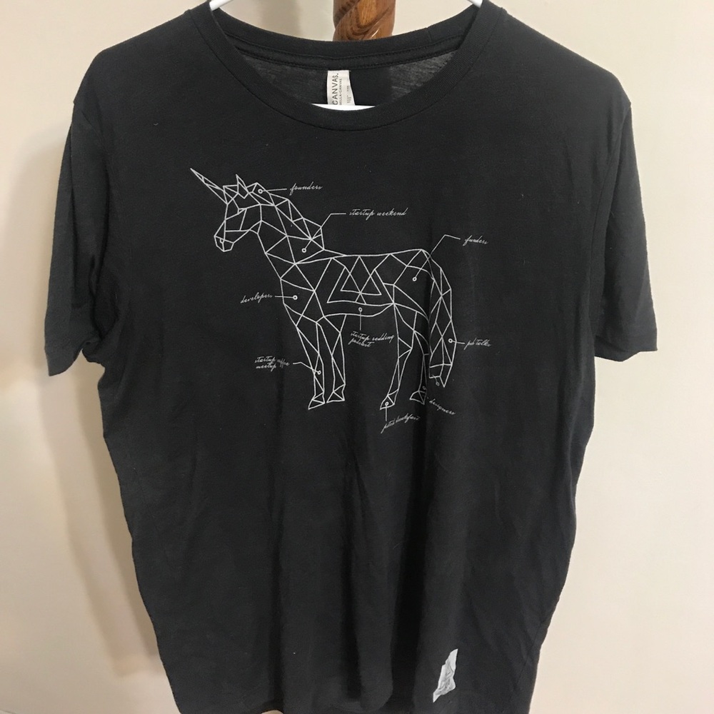 Grey unicorn tee shirt